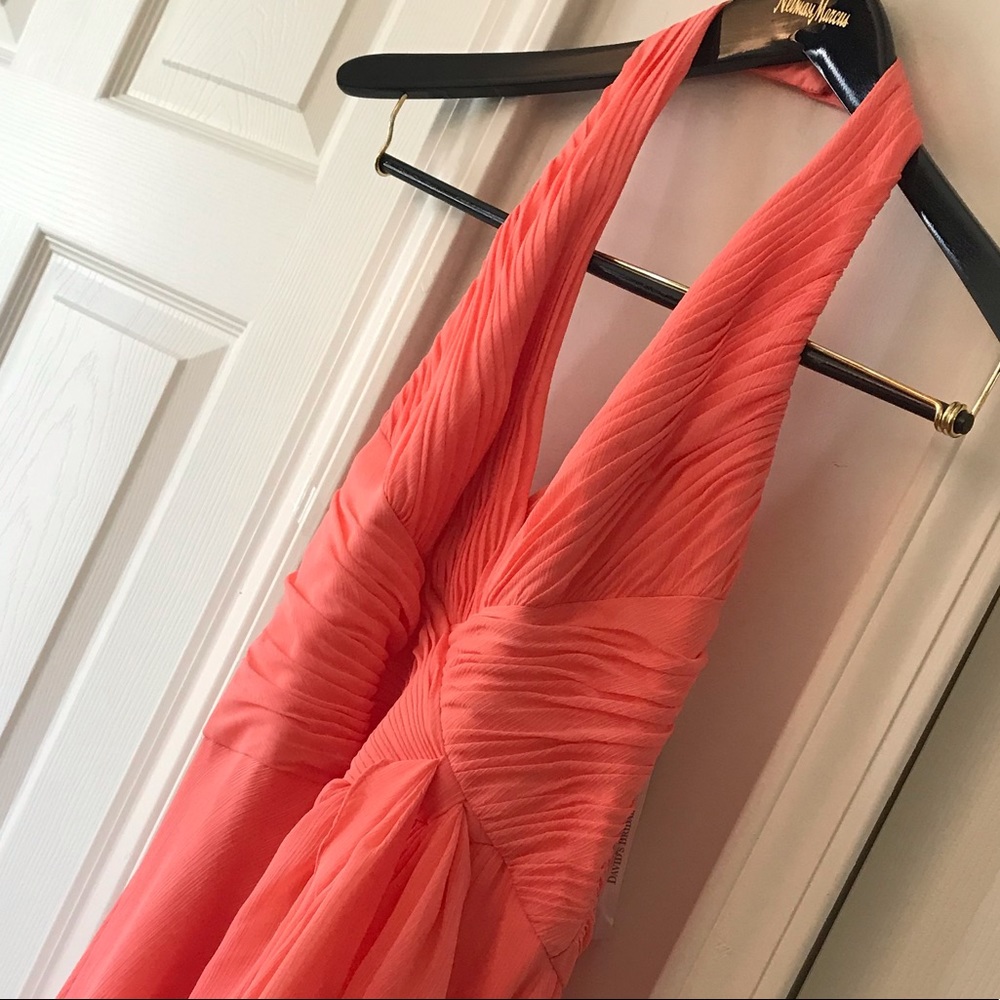 Bridesmaid coral halter